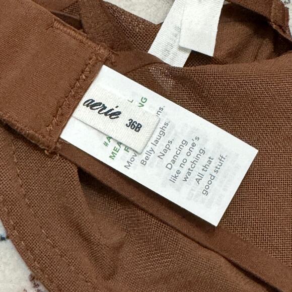 Lot of 2 NWT Aerie Smoothez Balconette Neutral Bra Unlined Sheer Underwire 36B - Picture 10 of 12